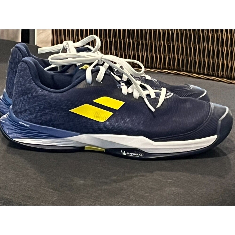 Babolat Jet Mach 3 Junior All Court Tennis Shoes Boys US 6 Blue/Yellow/White